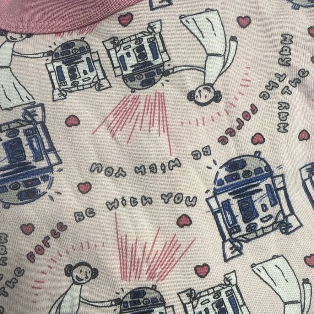 Hanna Andersson x Star Wars Pink Leia & R2D2 Hearts Pajamas Size 150/12